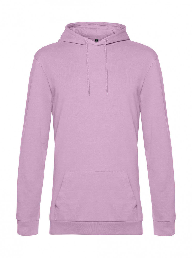 Férfi kapucnis hosszú ujjú pulóver B and C #Hoodie French Terry XL, Cukorka rózsaszín