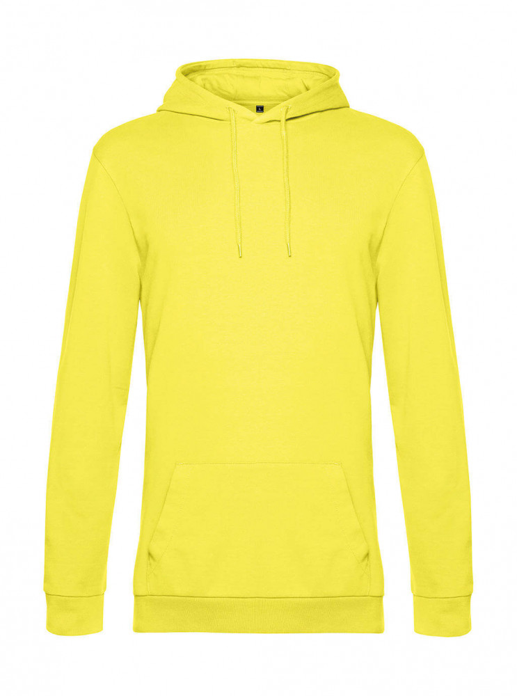 Férfi kapucnis hosszú ujjú pulóver B and C #Hoodie French Terry M, Napsárga