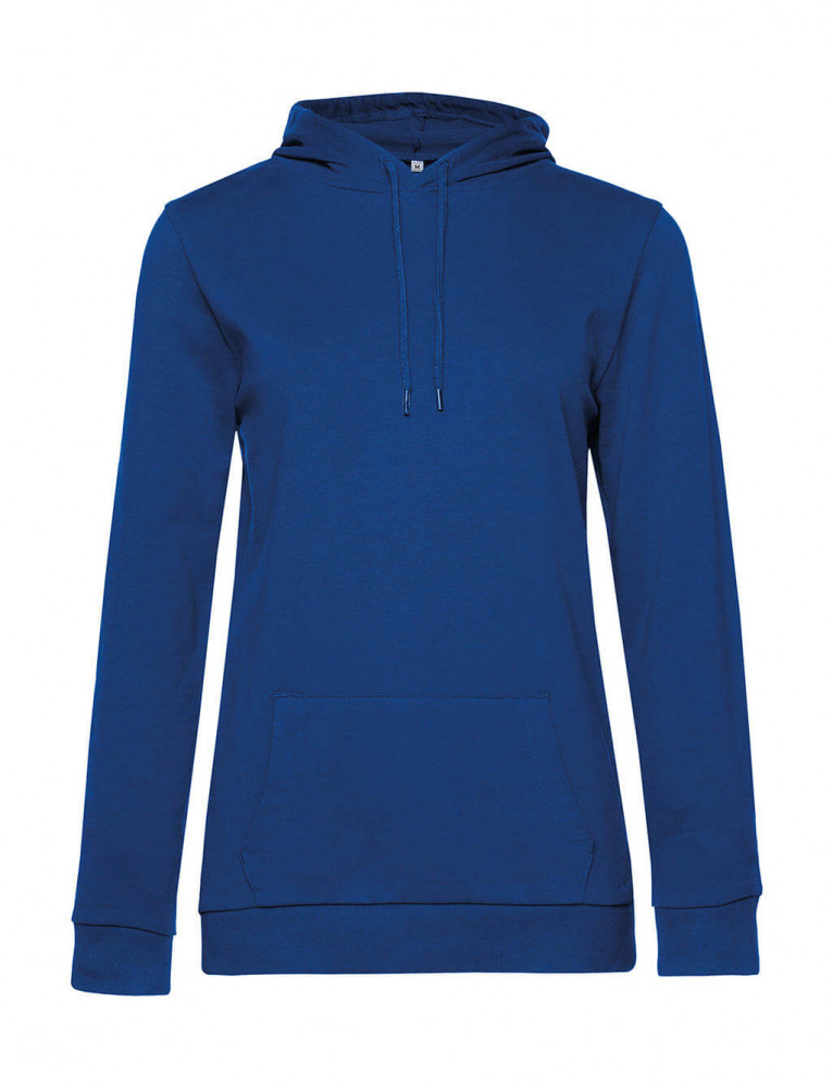 Női kapucnis hosszú ujjú pulóver B and C #Hoodie /women French Terry S, Királykék