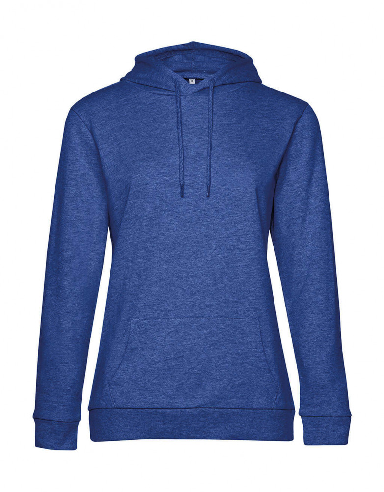 Női kapucnis hosszú ujjú pulóver B and C #Hoodie /women French Terry L, Heather Királykék