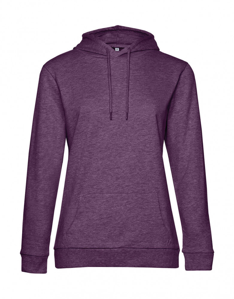 Női kapucnis hosszú ujjú pulóver B and C #Hoodie /women French Terry XS, Heather Lila