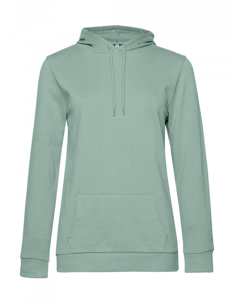 Női kapucnis hosszú ujjú pulóver B and C #Hoodie /women French Terry 2XL, Sage