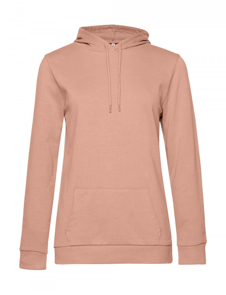 Női kapucnis hosszú ujjú pulóver B and C #Hoodie /women French Terry L, Nude