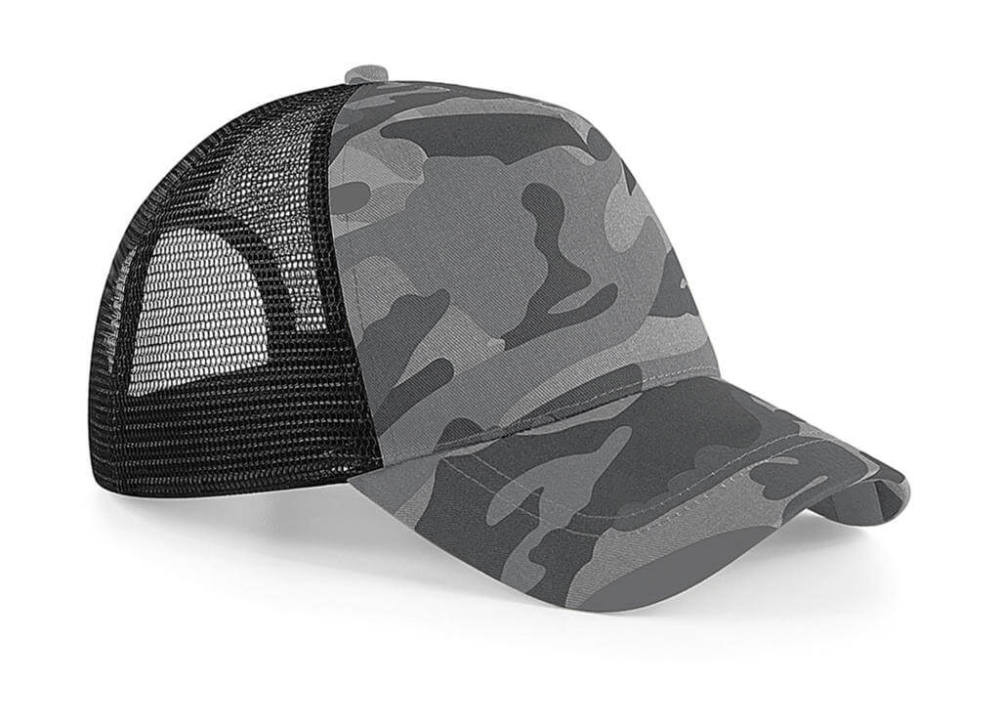 Uniszex sapka Beechfield Camo Snapback Trucker - One Size, Arctic Camo