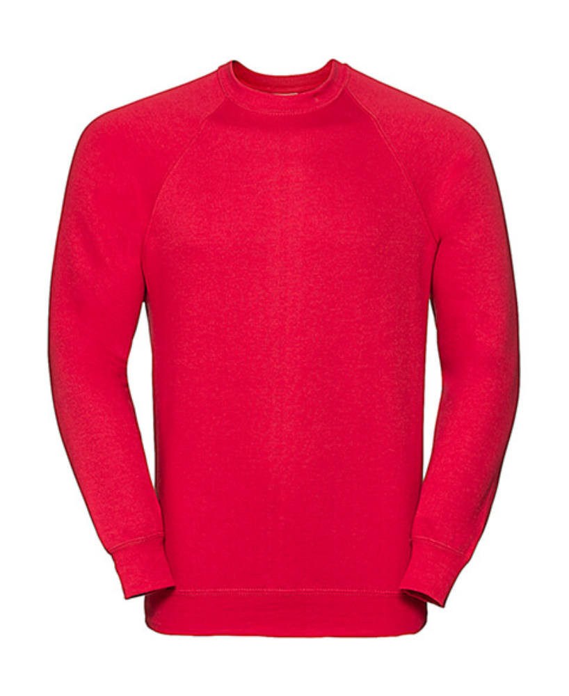 Férfi pulóver hosszú ujjú Russell Europe Raglan Sweatshirt - M, Piros