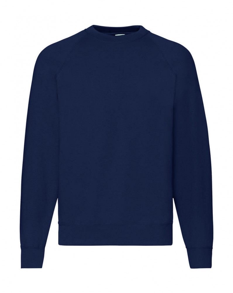 Uniszex hosszú ujjú pulóver Fruit of the Loom Classic Raglan Sweat 3XL, Sötétkék (navy)