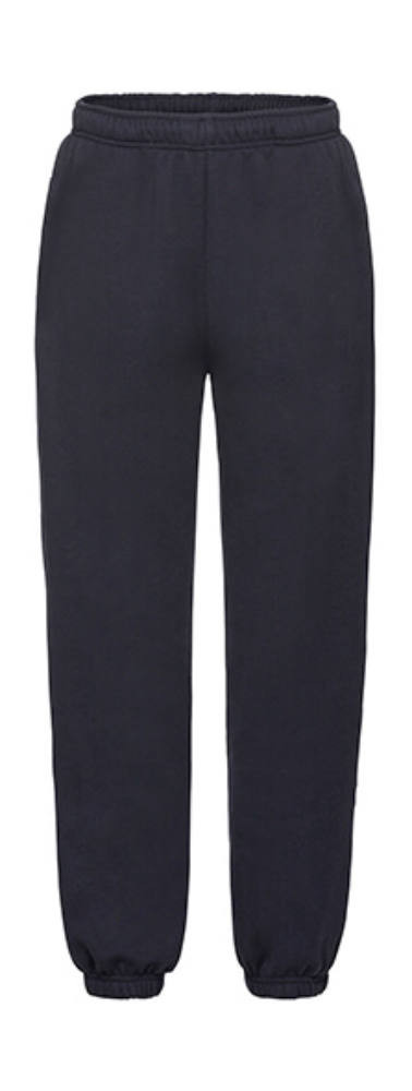 Gyerek Tréningnadrág Hosszú Fruit of the Loom Premium Elasticated Cuff Jog Pants Kids - 128 (7-8), Mély sötétkék (navy)