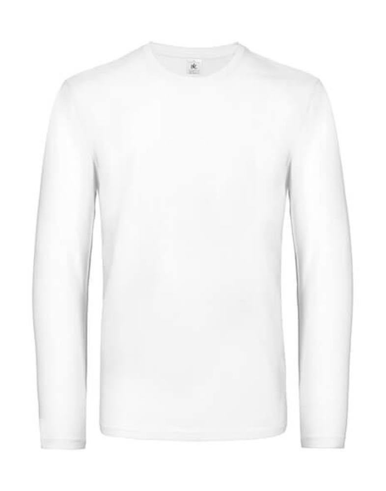 Férfi hosszú ujjú póló B&C #E190 LSL -L, Fehér