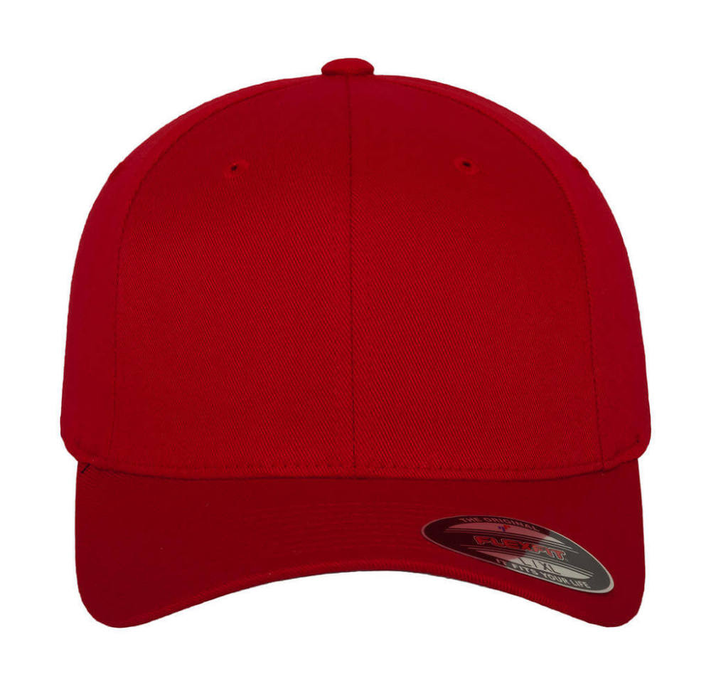 Uniszex Sapka Flexfit Fitted Baseball Cap -S/M, Piros