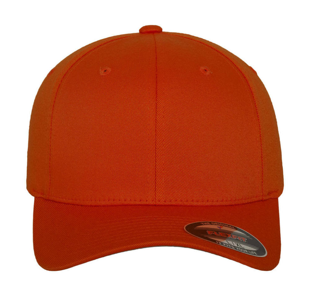 Uniszex Sapka Flexfit Fitted Baseball Cap -S/M, Narancssárga