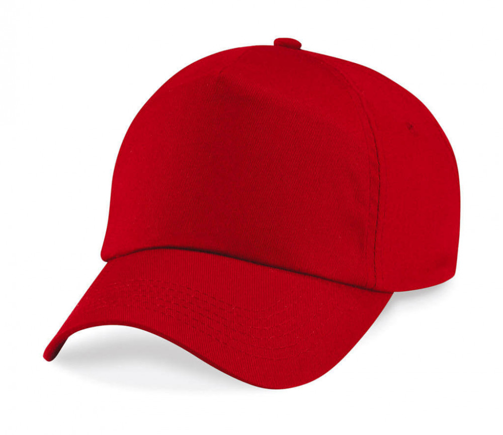 Gyerek sapka Beechfield Junior Original 5 Panel Cap Egy méret, Piros