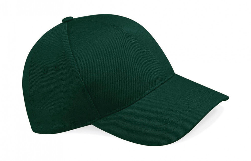 Uniszex sapka Beechfield Ultimate 5 Panel Cap Egy méret, Sötétzöld