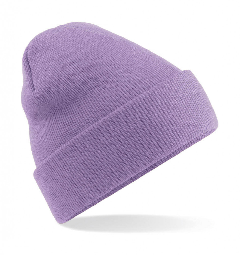 Uniszex téli sapka Beechfield B45 Original Cuffed Beanie Egy méret, Levendula