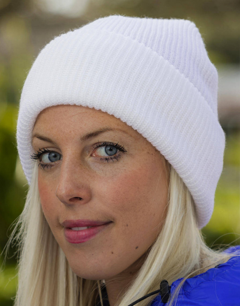 Uniszex téli sapka Result Caps Softex Beanie Egy méret, Fehér