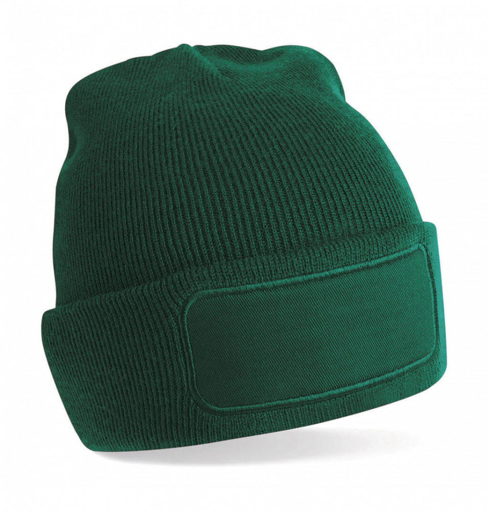 Uniszex téli sapka Beechfield Printers Beanie Egy méret, Sötétzöld