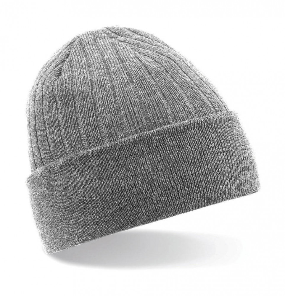 Férfi téli sapka Beechfield Thinsulate Beanie Egy méret, Heather szürke
