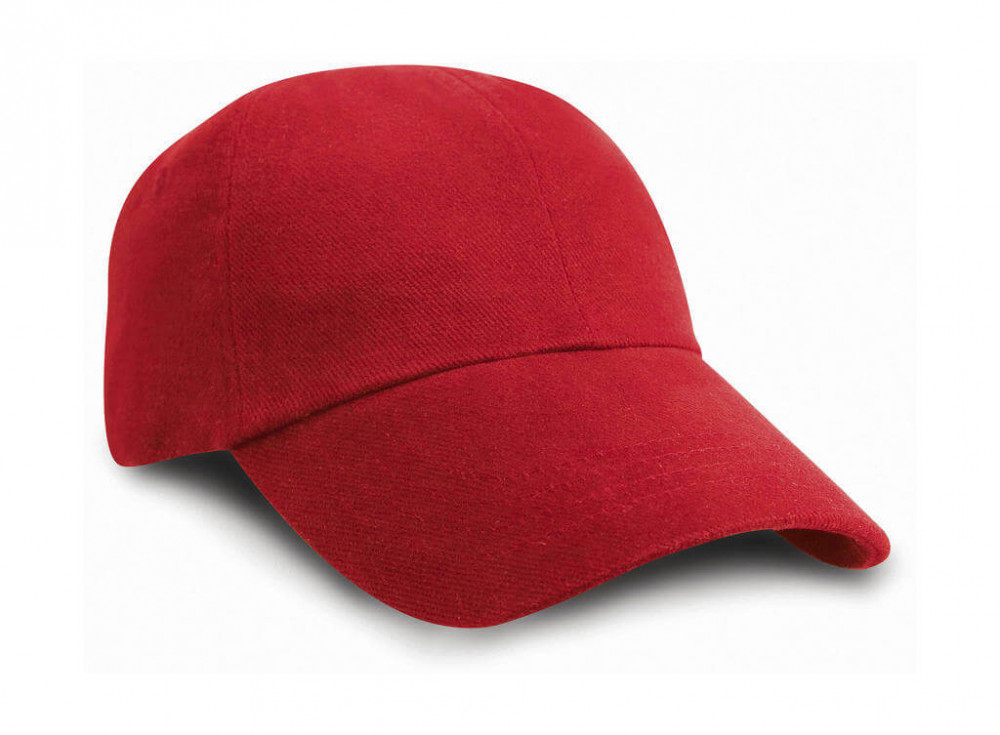 Férfi sapka Result Caps Low Profile Brushed Cotton Cap Egy méret, Piros
