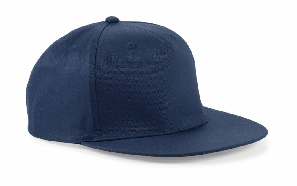 Uniszex sapka Beechfield 5 Panel Snapback Rapper Cap - One Size, Sötétkék (navy)