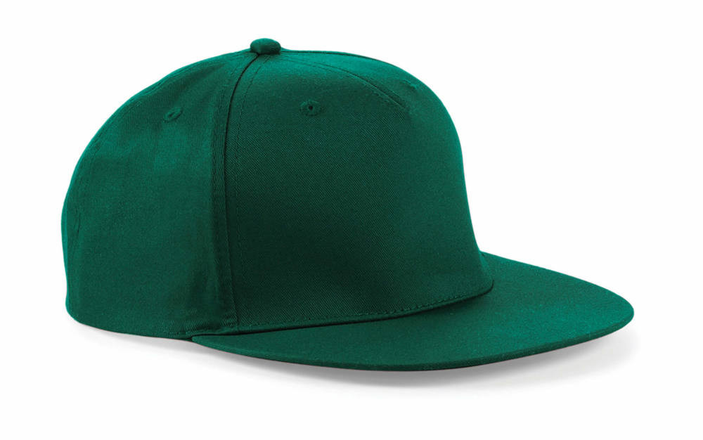 Uniszex sapka Beechfield 5 Panel Snapback Rapper Cap - One Size, Sötétzöld