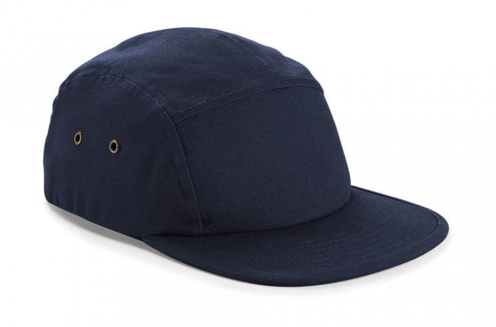 Uniszex sapka Beechfield Canvas 5 Panel Cap Egy méret, Sötétkék (navy)