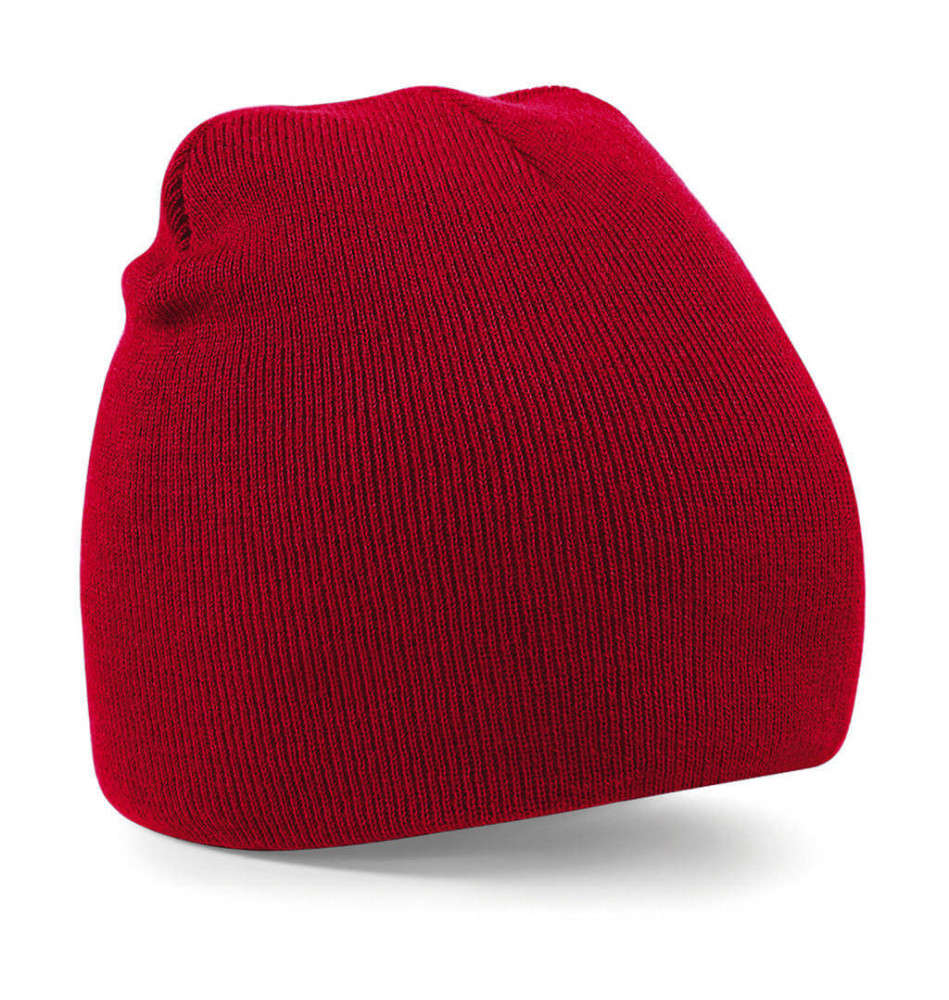 Uniszex téli sapka Beechfield Original Pull-On Beanie Egy méret, Piros
