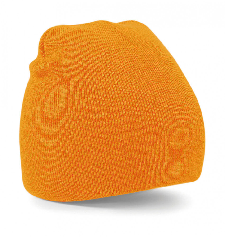 Uniszex téli sapka Beechfield Original Pull-On Beanie Egy méret, Fluorescent Narancssárga