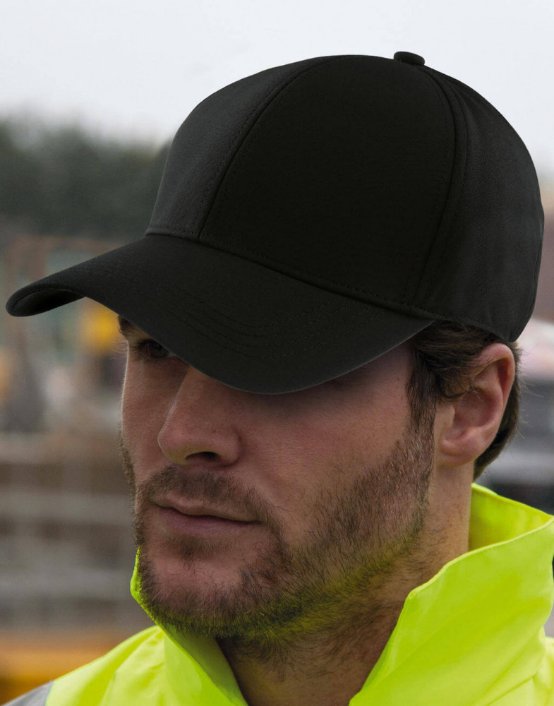 Uniszex Softshell Result Caps Fitted Cap Softshell Egy méret, Fekete