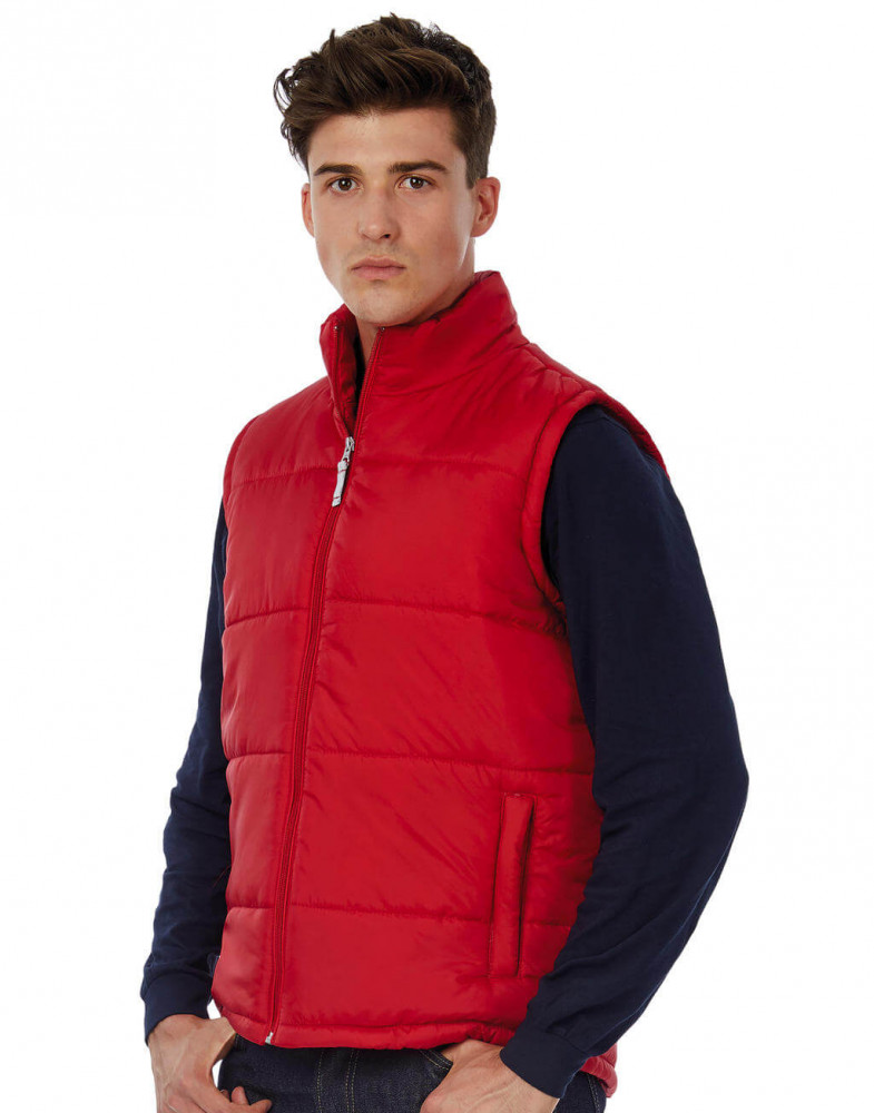 Férfi ujjatlan mellény B and C Bodywarmer/men S, Fehér