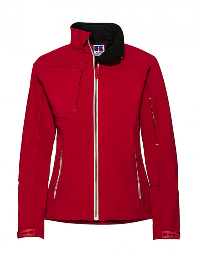 Női hosszú ujjú Softshell Russell Europe Ladies' Bionic Softshell Jacket 4XL, Piros