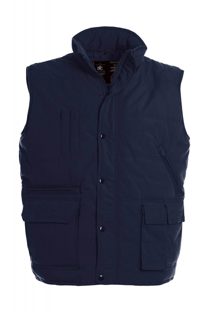Uniszex ujjatlan mellény B and C Bodywarmer Explorer 3XL, Sötétkék (navy)