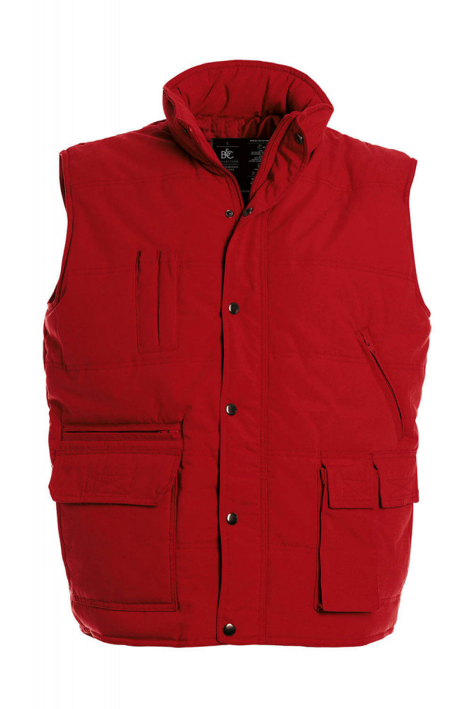 Uniszex ujjatlan mellény B and C Bodywarmer Explorer L, Piros