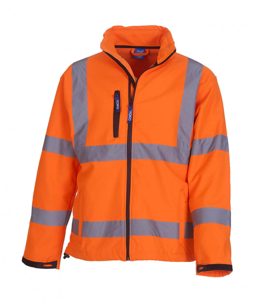 Uniszex Softshell munkaruha Yoko Fluo Softshell Jacket M, Fluo Narancs