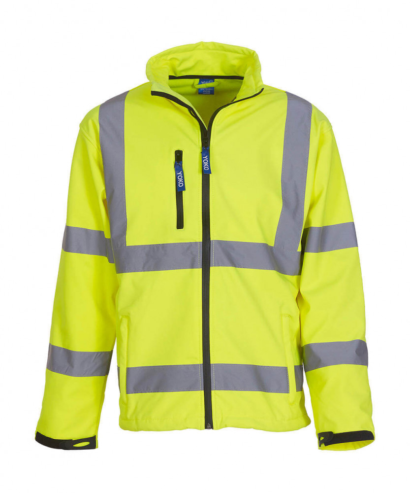 Uniszex Softshell munkaruha Yoko Fluo Softshell Jacket XL, Fluo Sárga