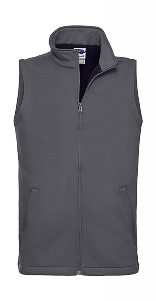 Férfi ujjatlan Softshell Russell Europe Men's Smart Softshell Gilet XL, Konvoj szürke