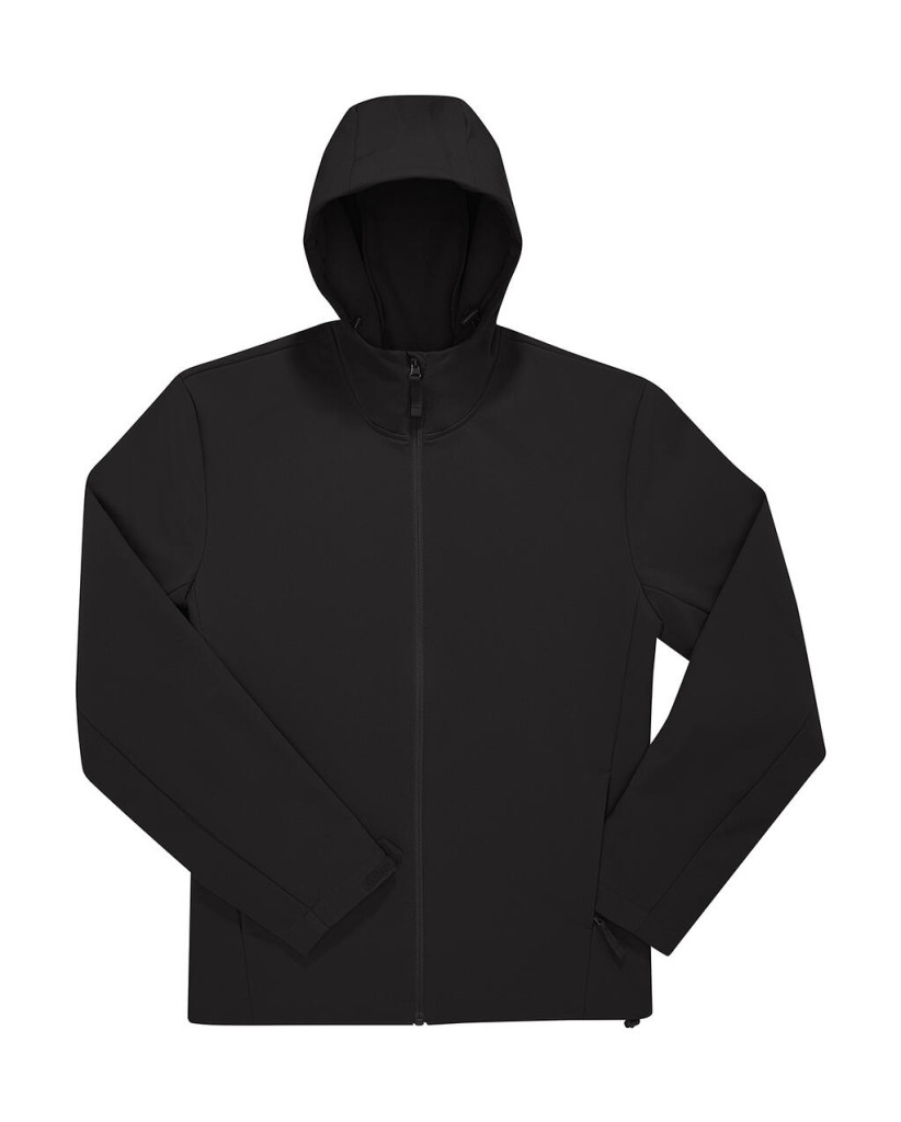 B and C Reset 3Lr Hooded Softshell JG006 Black XS