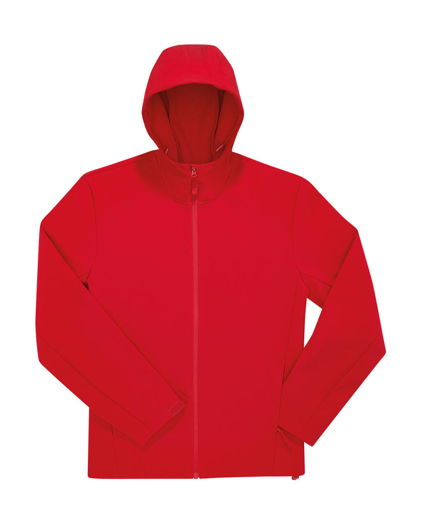 B and C Reset 3Lr Hooded Softshell JG006 Red XS