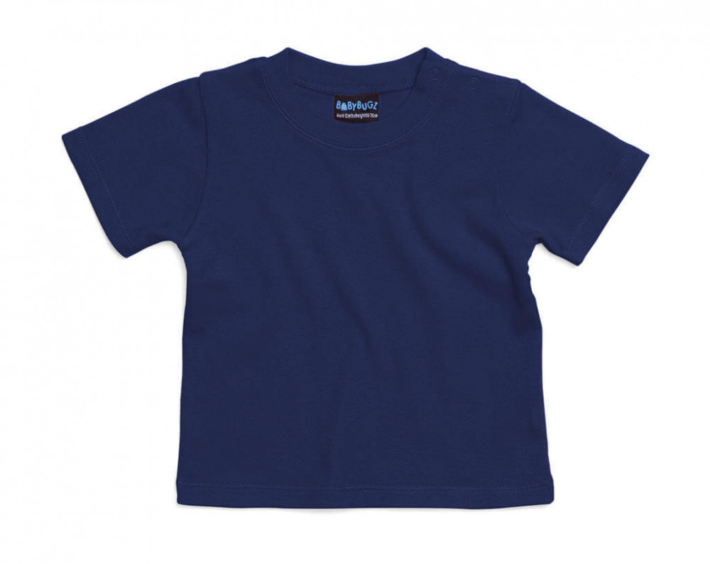 Bébi rövid ujjú póló BabyBugz Baby T-Shirt 3-6, Nautical Navy