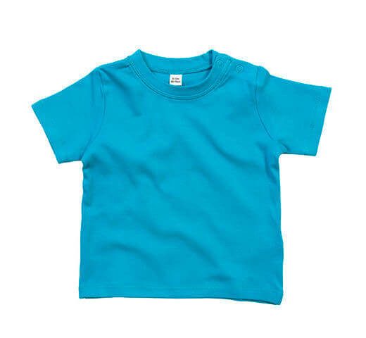 Bébi rövid ujjú póló BabyBugz Baby T-Shirt 18-24, Surf Kék Organic