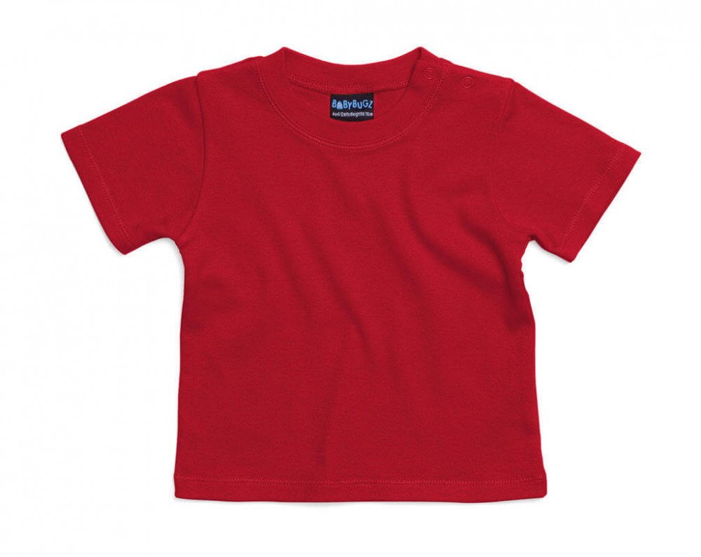 Bébi rövid ujjú póló BabyBugz Baby T-Shirt 18-24, Piros