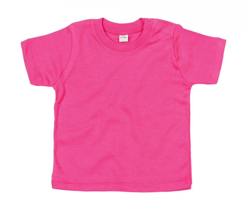Bébi rövid ujjú póló BabyBugz Baby T-Shirt 0-3, Fuchsia Organic