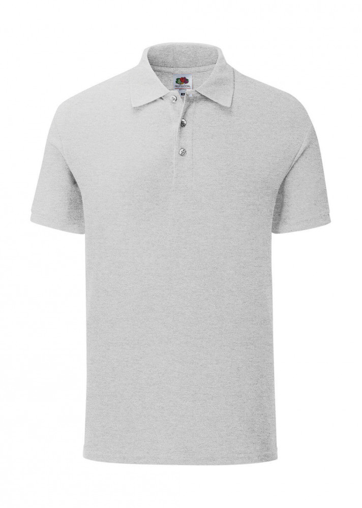 Uniszex rövid ujjú galléros póló Fruit of the Loom 65/35 Tailored Fit Polo M, Heather szürke