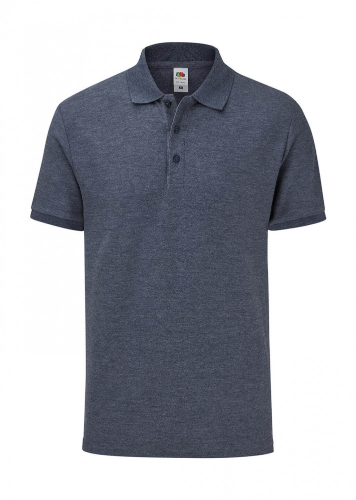 Uniszex rövid ujjú galléros póló Fruit of the Loom 65/35 Tailored Fit Polo 3XL, Vintage Heather Sötétkék