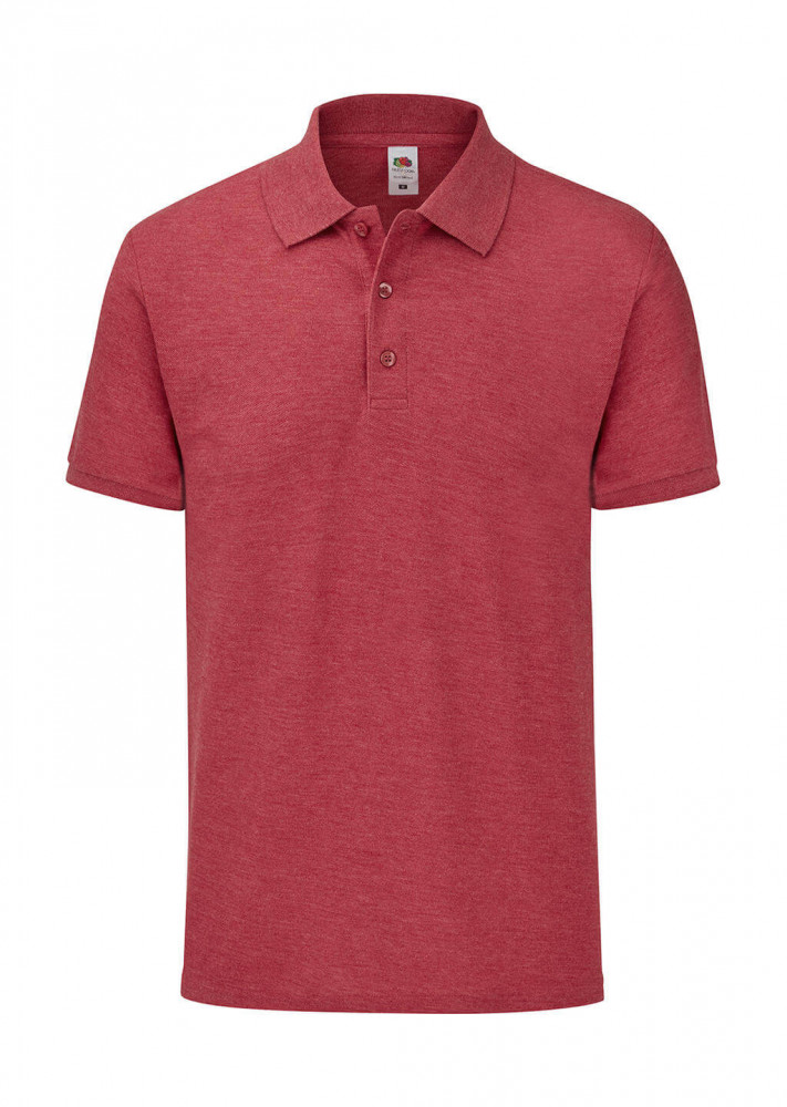 Uniszex rövid ujjú galléros póló Fruit of the Loom 65/35 Tailored Fit Polo 3XL, Vintage Heather Piros