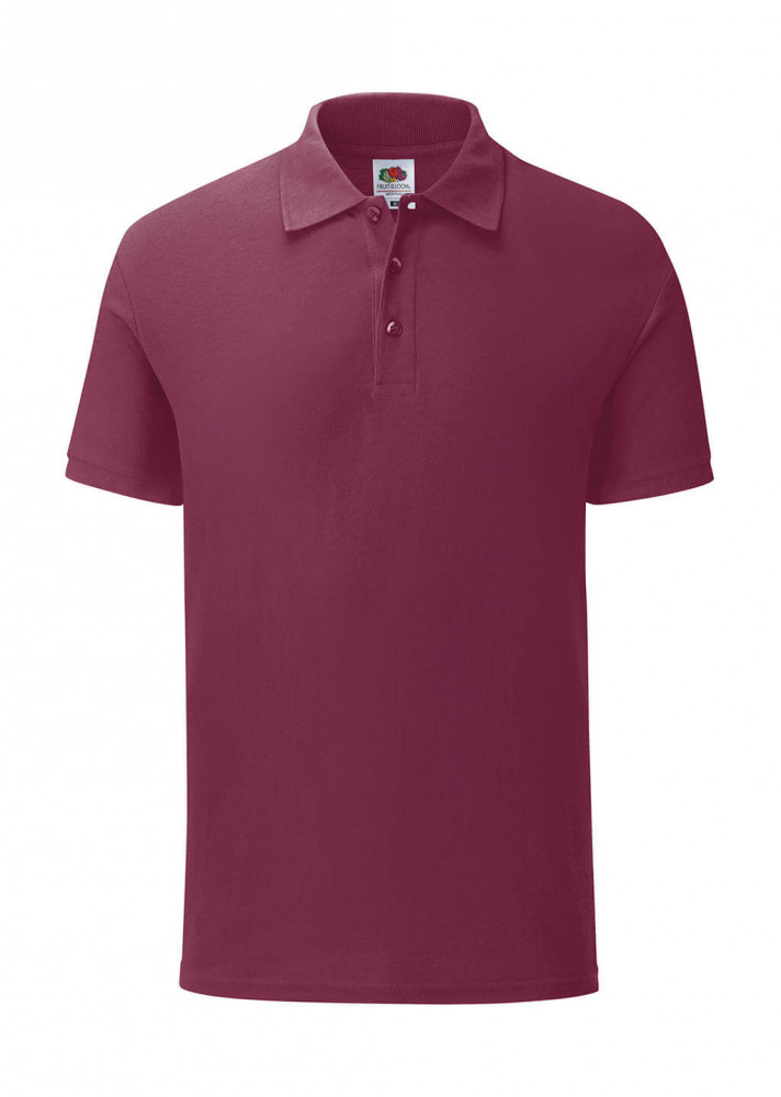 Uniszex rövid ujjú galléros póló Fruit of the Loom 65/35 Tailored Fit Polo 3XL, Burgundi vörös