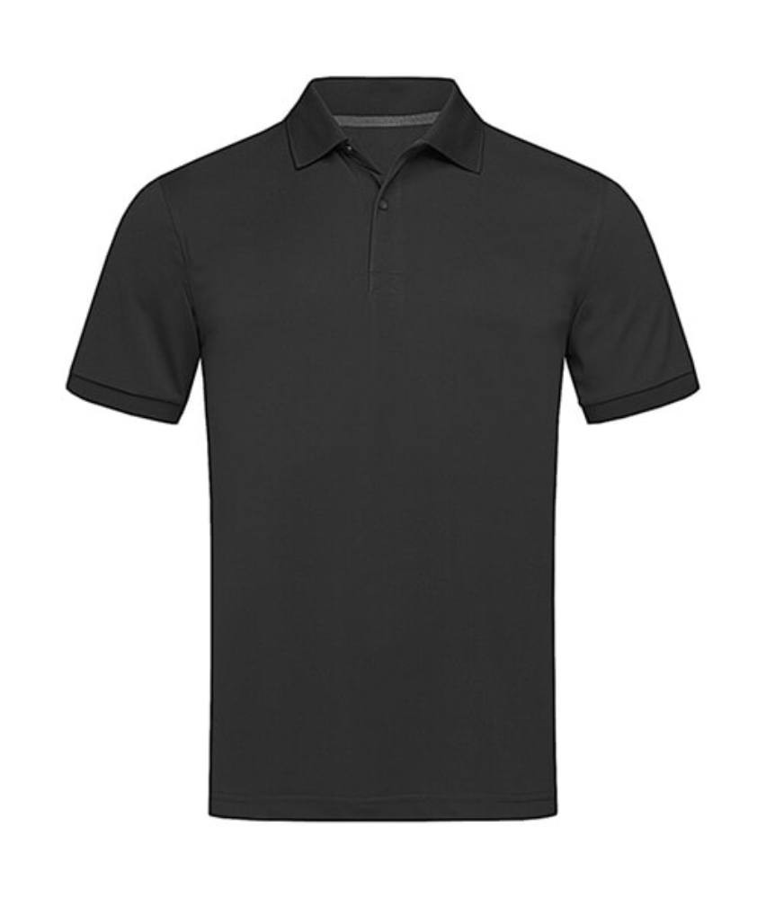Férfi galléros póló rövid ujjú Stedman Active Piqué Polo - S, Opál fekete