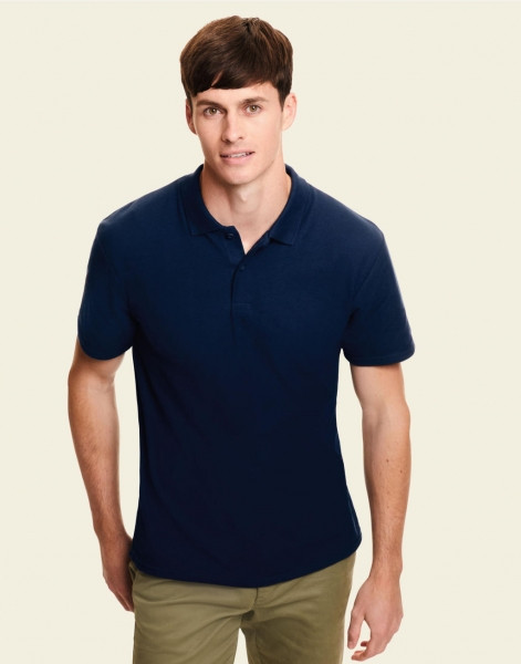 Férfi rövid ujjú galléros póló Fruit of the Loom Original Polo M, Fehér