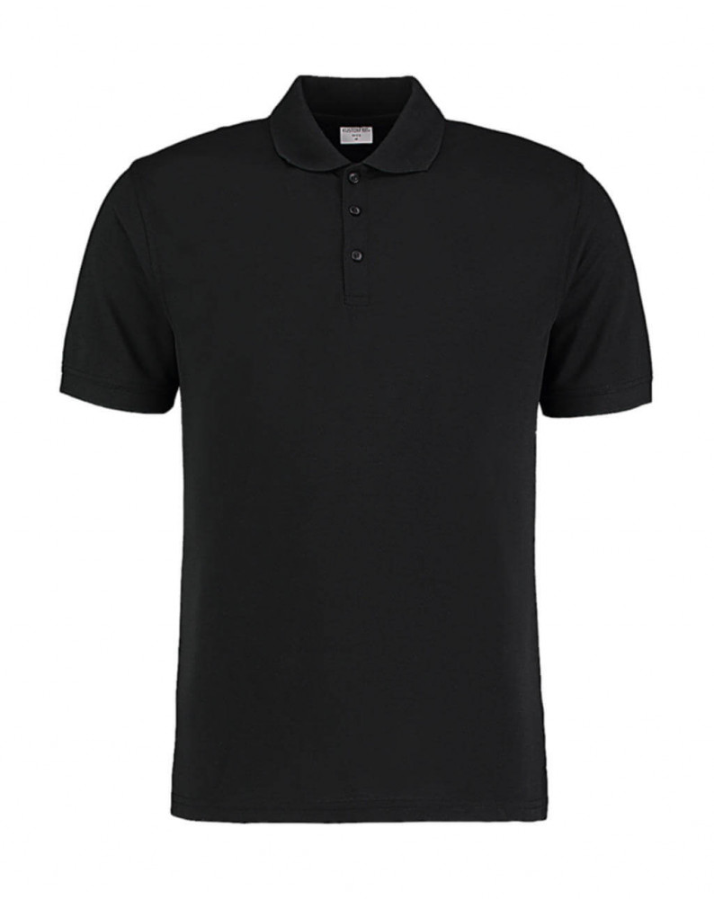 Férfi rövid ujjú galléros póló Kustom Kit Klassic Slim Fit Polo Superwash 60º XL, Fekete