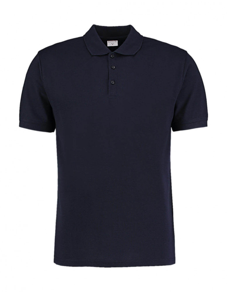 Férfi rövid ujjú galléros póló Kustom Kit Klassic Slim Fit Polo Superwash 60º XL, Sötétkék (navy)