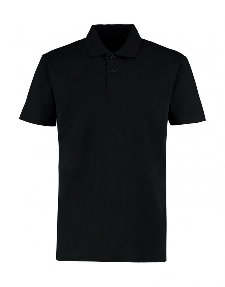 Férfi rövid ujjú galléros póló Kustom Kit Men's Regular Fit Workforce Polo 4XL, Fekete