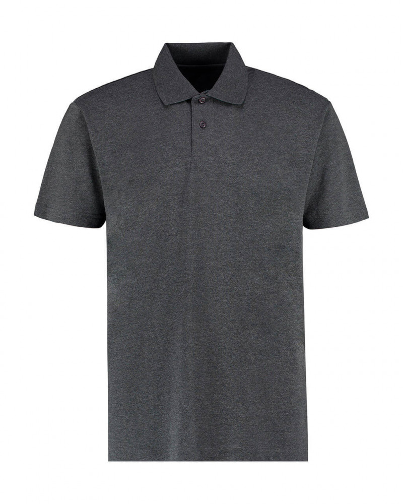 Férfi rövid ujjú galléros póló Kustom Kit Men's Regular Fit Workforce Polo 3XL, Sötétszürke marl